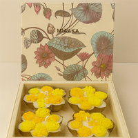 ROYAL URLI GIFT BOX - SET OF 4 YELLOW CANDLE