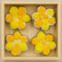 ROYAL URLI GIFT BOX - SET OF 4 YELLOW CANDLE