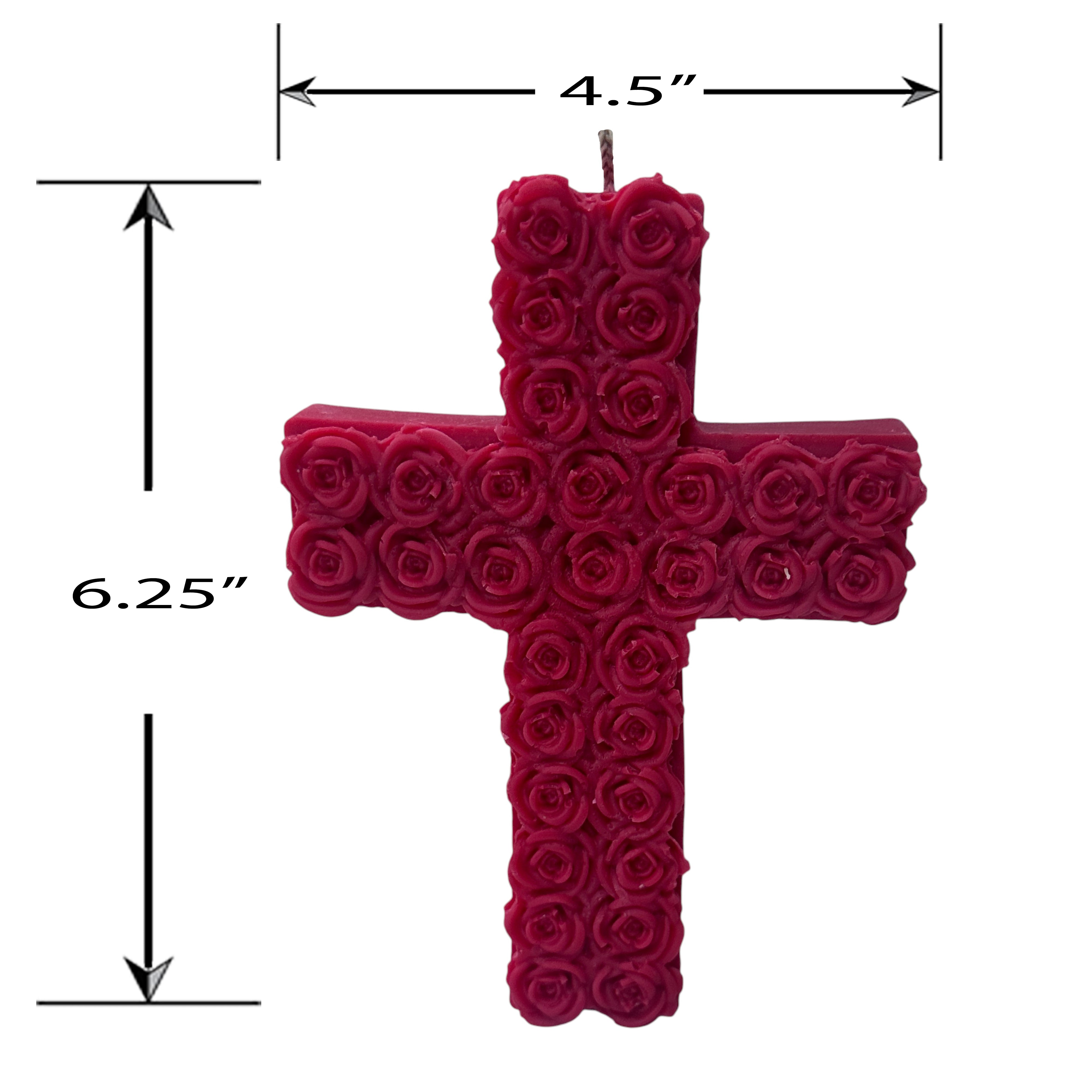 CROSS OF FAITH CANDLE - RED