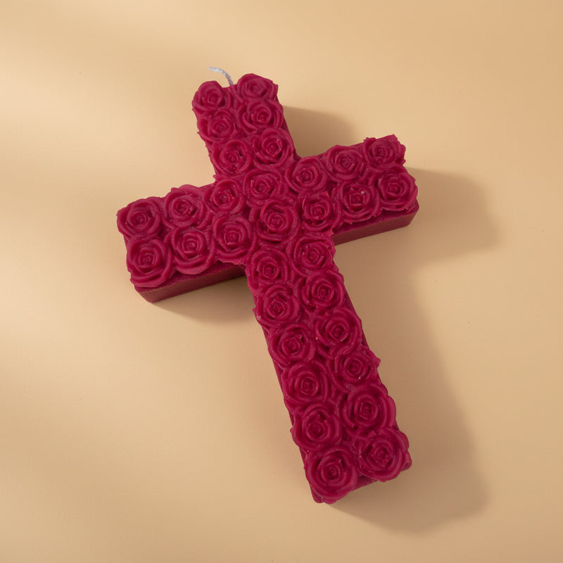 CROSS OF FAITH CANDLE - RED
