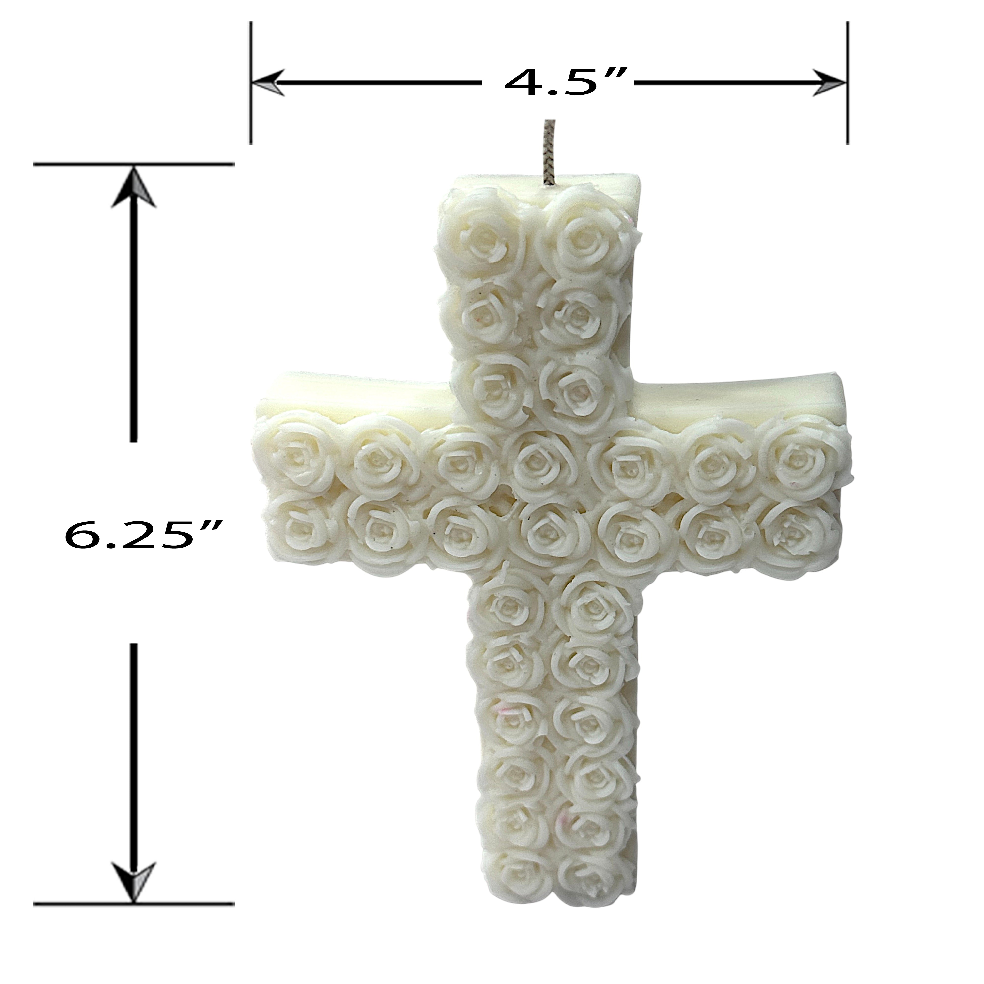 CROSS OF FAITH CANDLE - WHITE