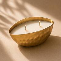 GOLDEN BOAT BOWL CANDLE