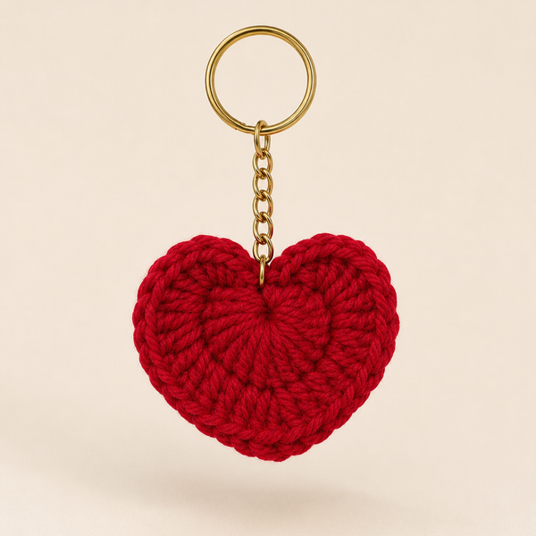 Heart Crochet Keychain