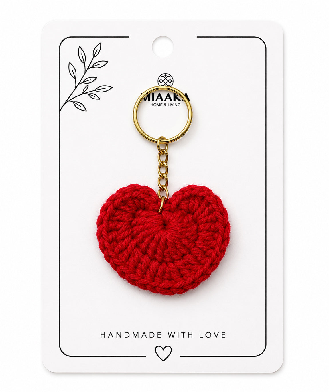 Heart Crochet Keychain
