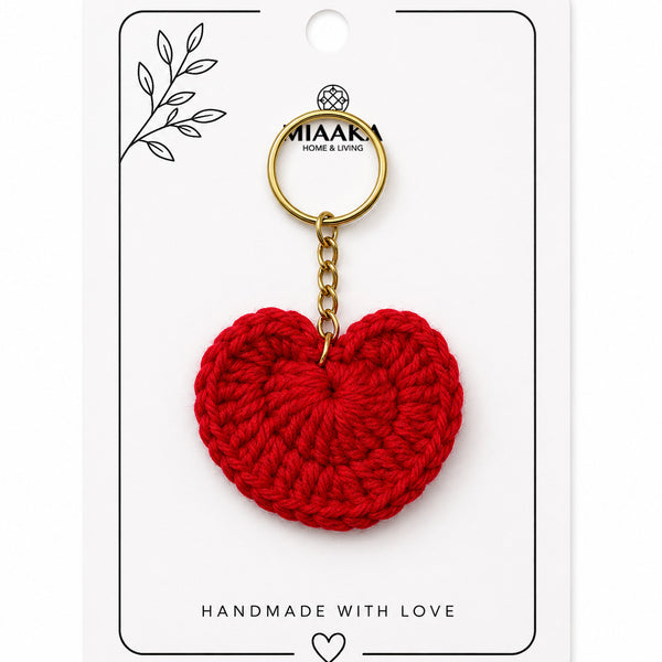 Heart Crochet Keychain