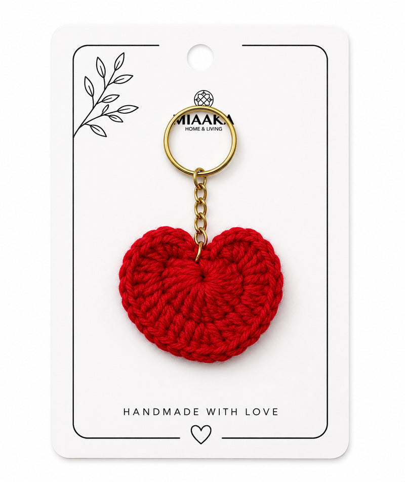 Heart Crochet Keychain