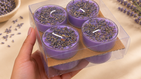 Lavender Lust Jumbo Tealight Candle Set of 8