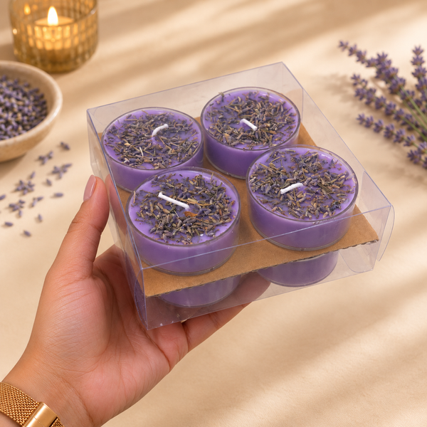 Lavender Lust Jumbo Tealight Candle Set of 8
