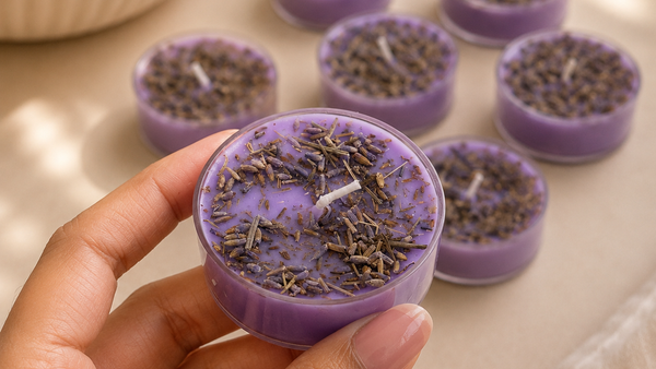 Lavender Lust Jumbo Tealight Candle Set of 8