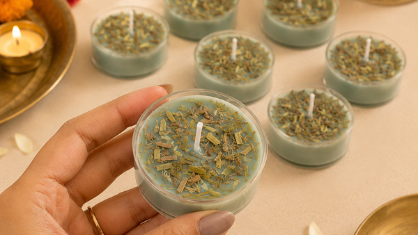 Lemon Grass Jumbo Tealight Candle Set of 8