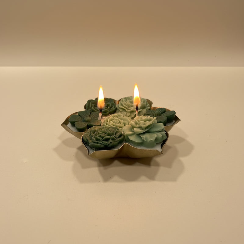 ROYAL URLI GIFT BOX - SET OF 2 GREEN CANDLE