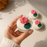 Lotus Jumbo Tealight Candle - Set of 4