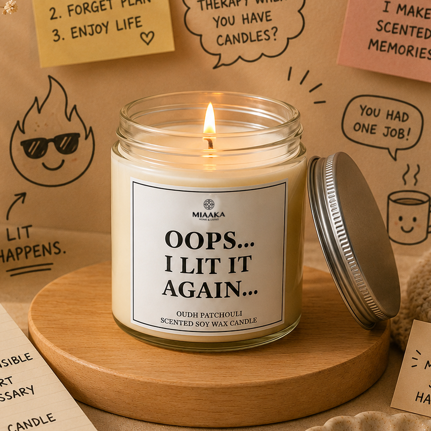 Oops... I Lit It Again Candle