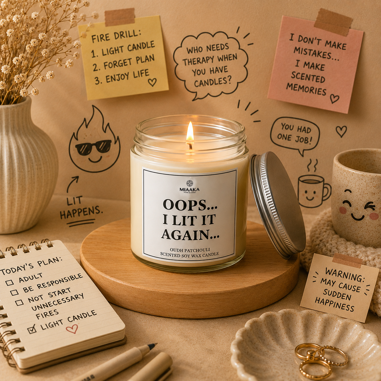 Oops... I Lit It Again Candle