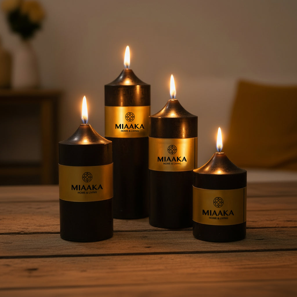 CLASSIC PILLAR CANDLE - BLACK
