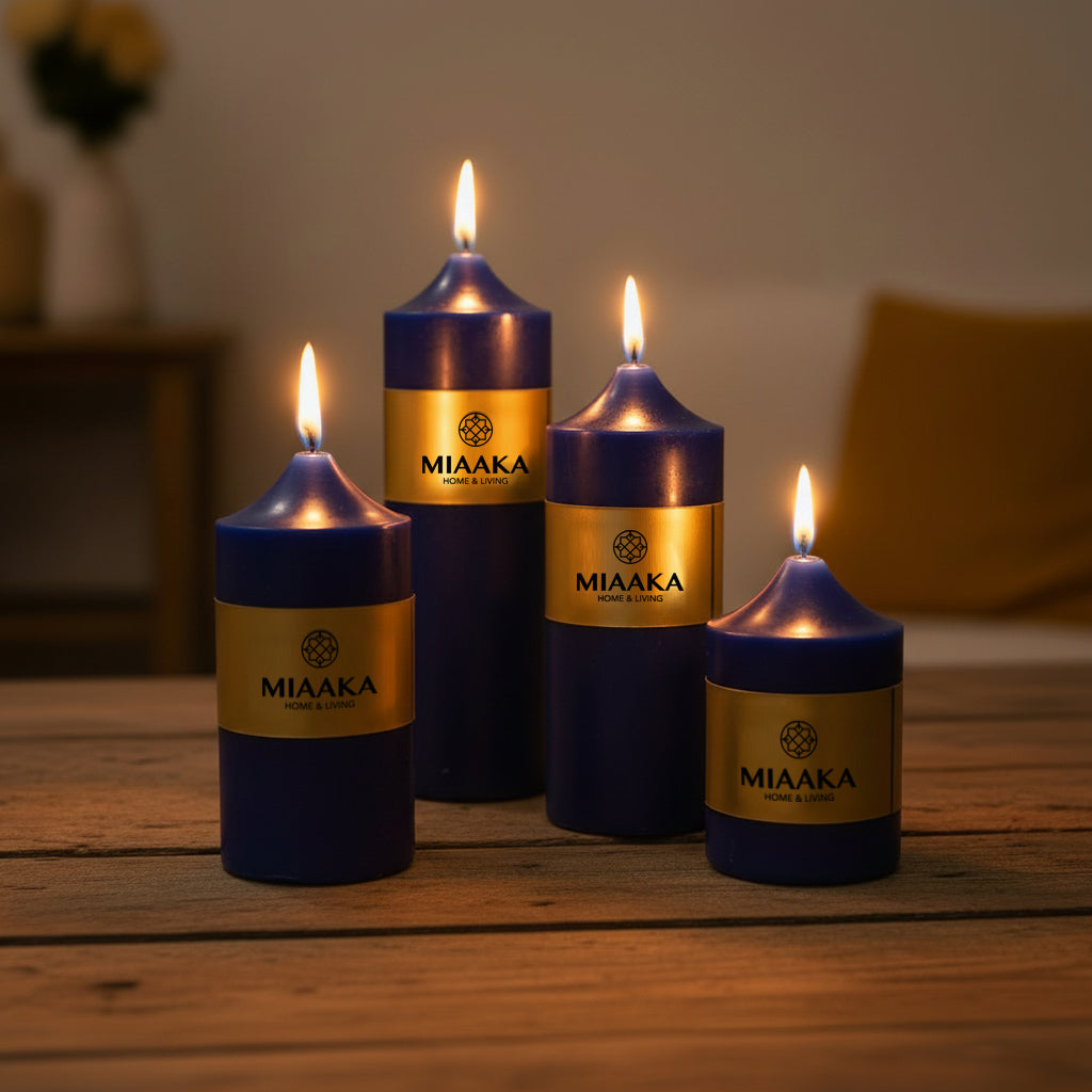 CLASSIC PILLAR CANDLE - BLUE