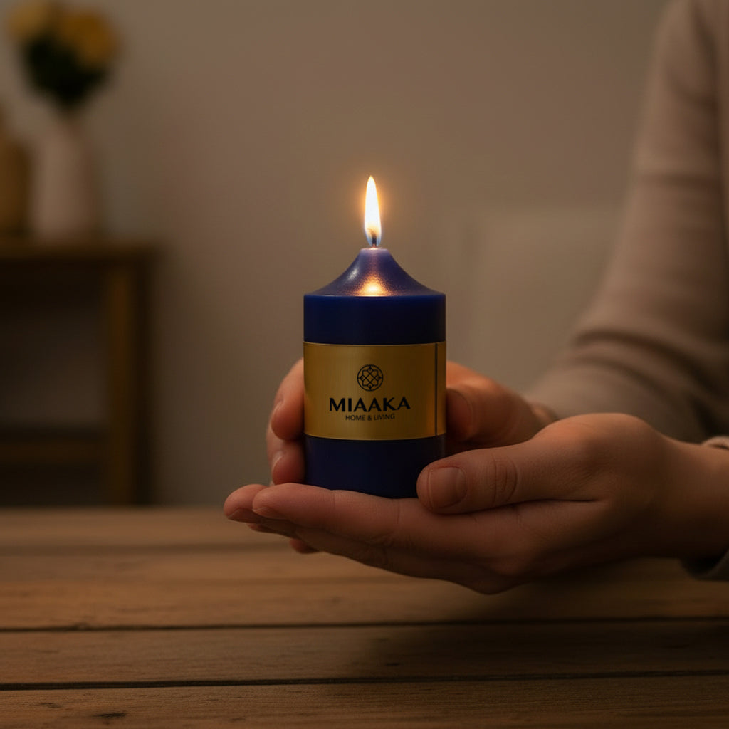 CLASSIC PILLAR CANDLE - BLUE