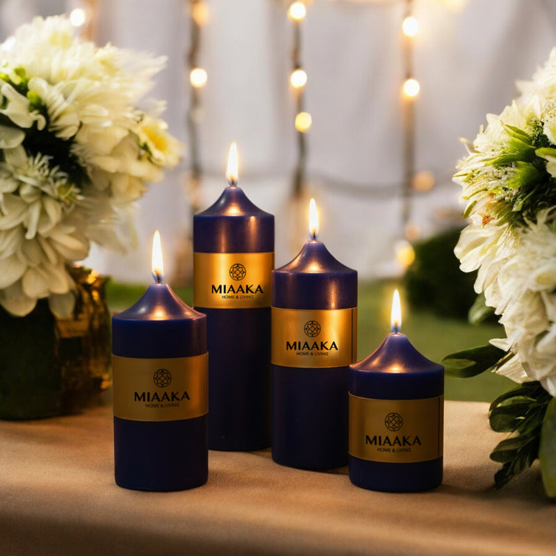 CLASSIC PILLAR CANDLE - BLUE