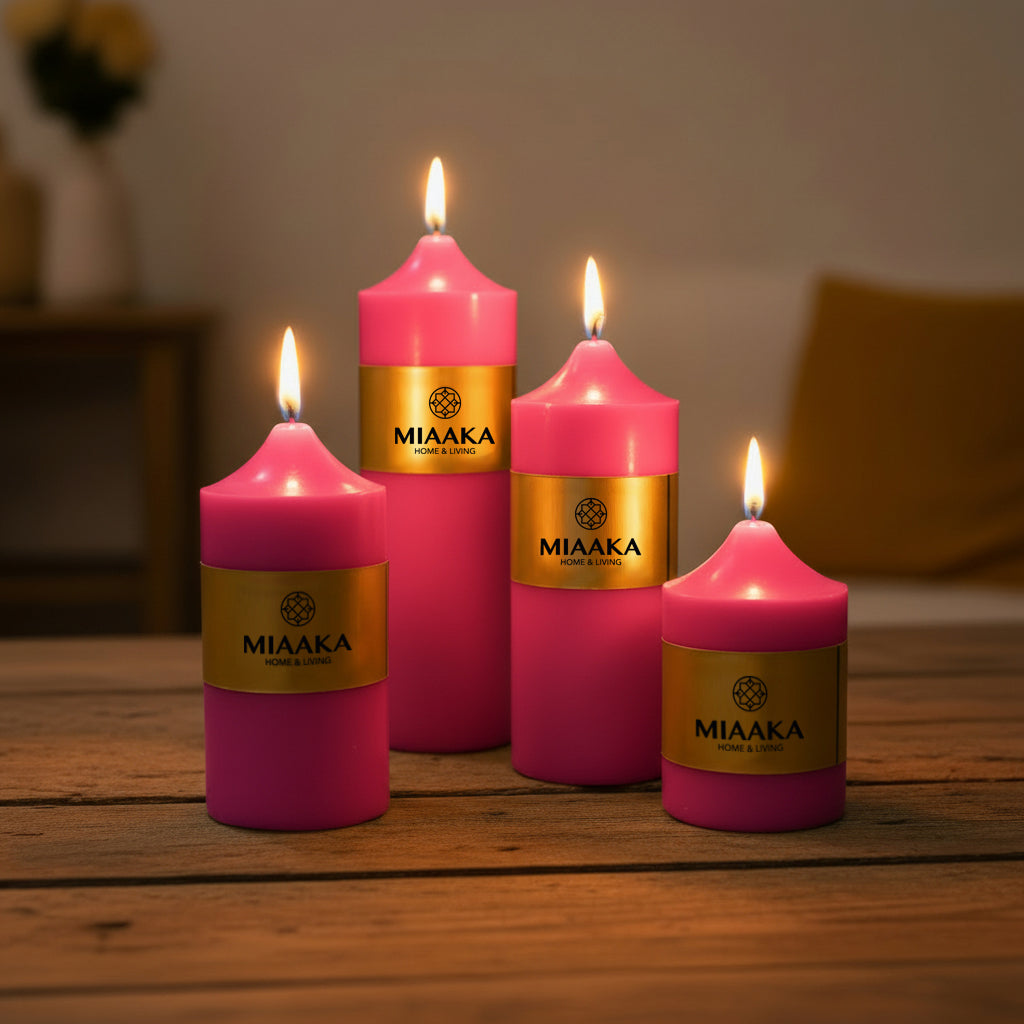 CLASSIC PILLAR CANDLE - PINK