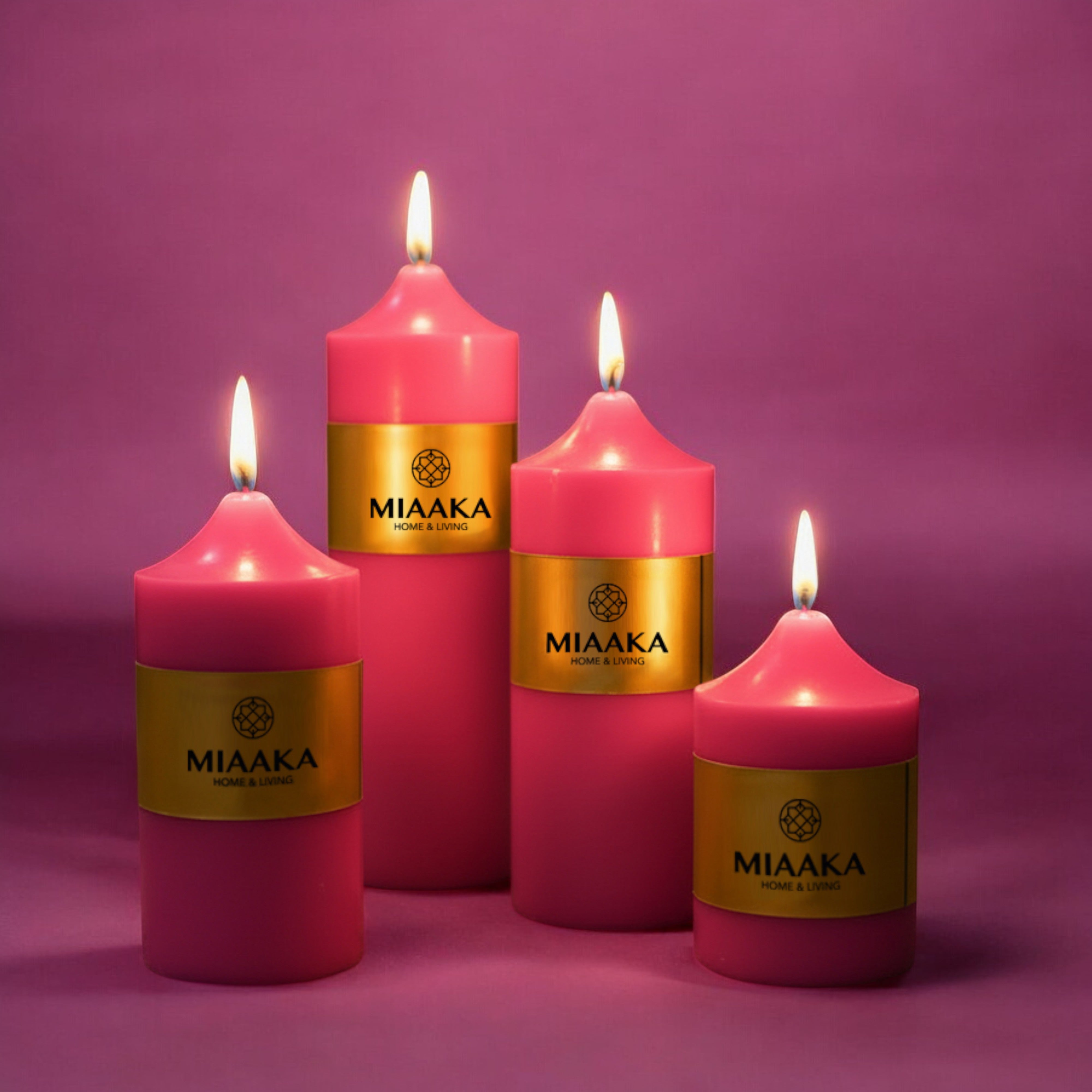 CLASSIC PILLAR CANDLE - PINK