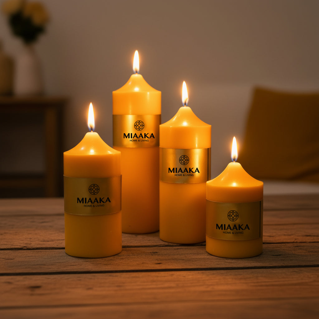 CLASSIC PILLAR CANDLE - YELLOW