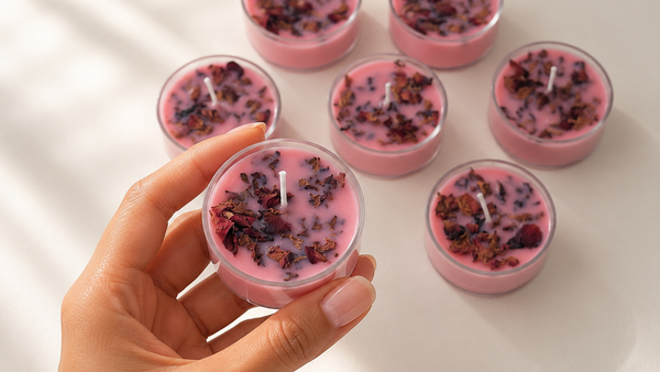Velvet Rose Jumbo Tealight Candle Set of 8