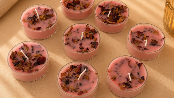 Velvet Rose Jumbo Tealight Candle Set of 8