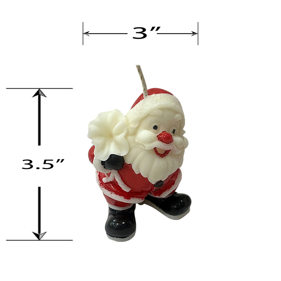 SANTA CLAUS AND SNOWMAN CANDLE - FESTIVE FRIENDS SET
