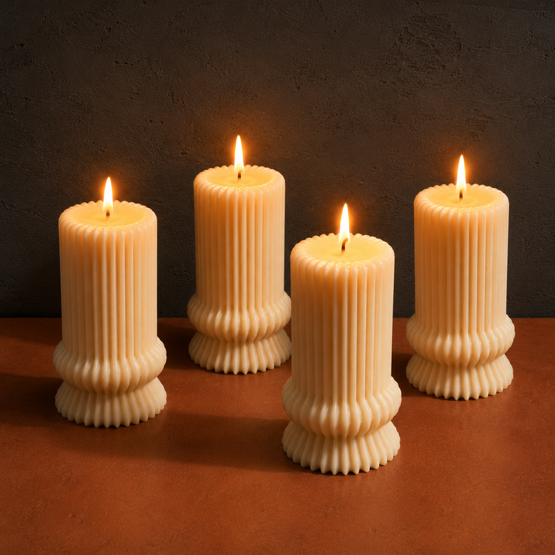 SCULPTED GRACE PILLAR CANDLE