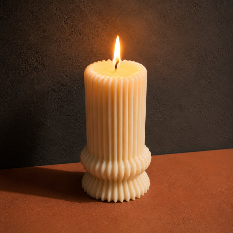 SCULPTED GRACE PILLAR CANDLE