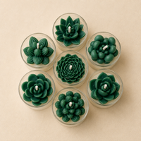 GREEN SUCCULENT TEALIGHT CANDLE