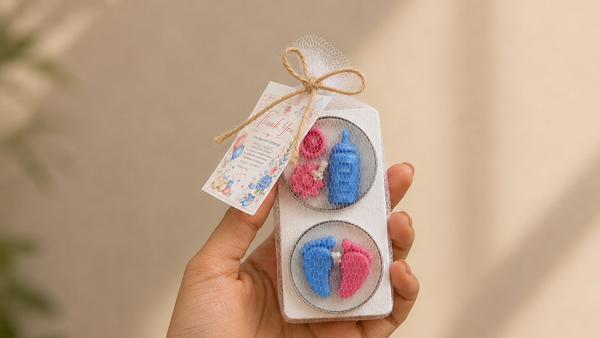 TINY BABY TEA LIGHT CANDLE - SET OF 2 NET PACKAGING