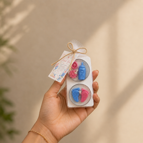 TINY BABY TEA LIGHT CANDLE - SET OF 2 NET PACKAGING