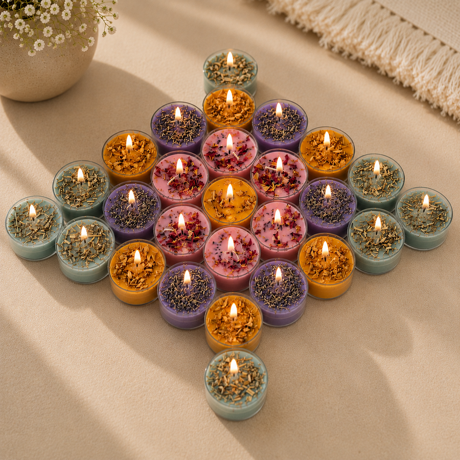Mix Jumbo Tealight Candle Set of 32