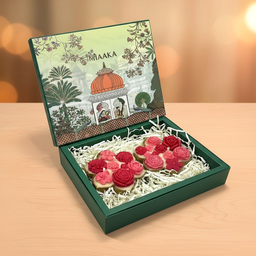 ROYAL URLI GIFT BOX - SET OF 2 RED CANDLE