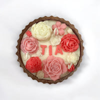 CUSTOMISED NAME VINTAGE ROOTS CANDLE - PINK COLOUR