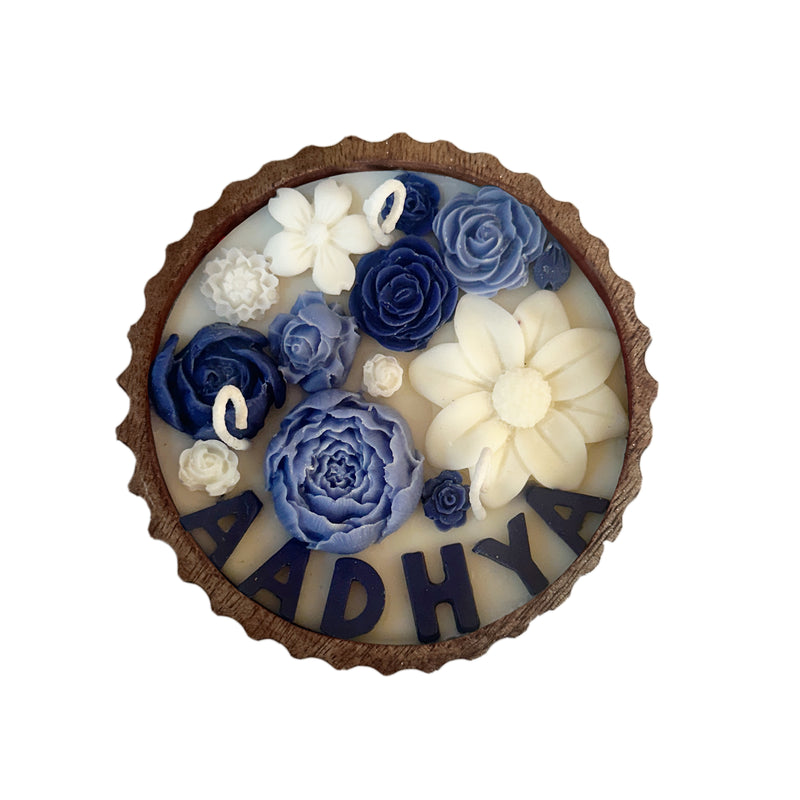 CUSTOMISED NAME VINTAGE ROOTS CANDLE - LAVENDER COLOUR
