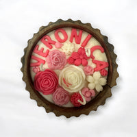 CUSTOMISED NAME VINTAGE ROOTS CANDLE - PINK COLOUR