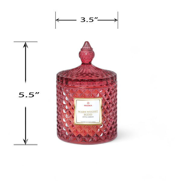CUSTOMISED CRYSTAL HARMONY CANDLE - WARM WOODSY BLEND