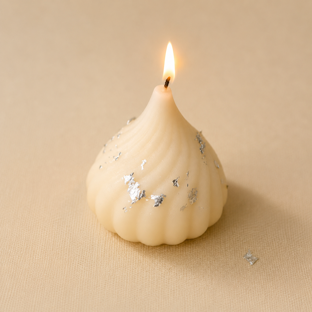 White Modak Candle - 1 piece