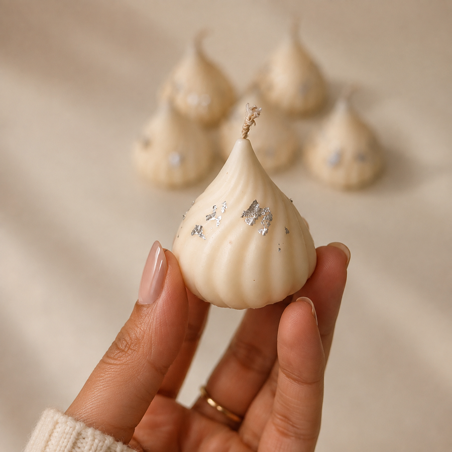 White Modak Candle ( Pack of 6 )