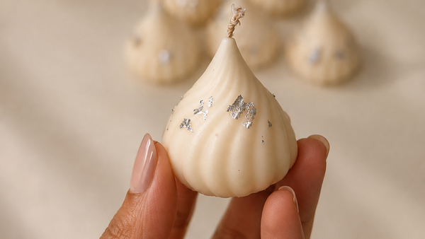 White Modak Candle - 1 piece