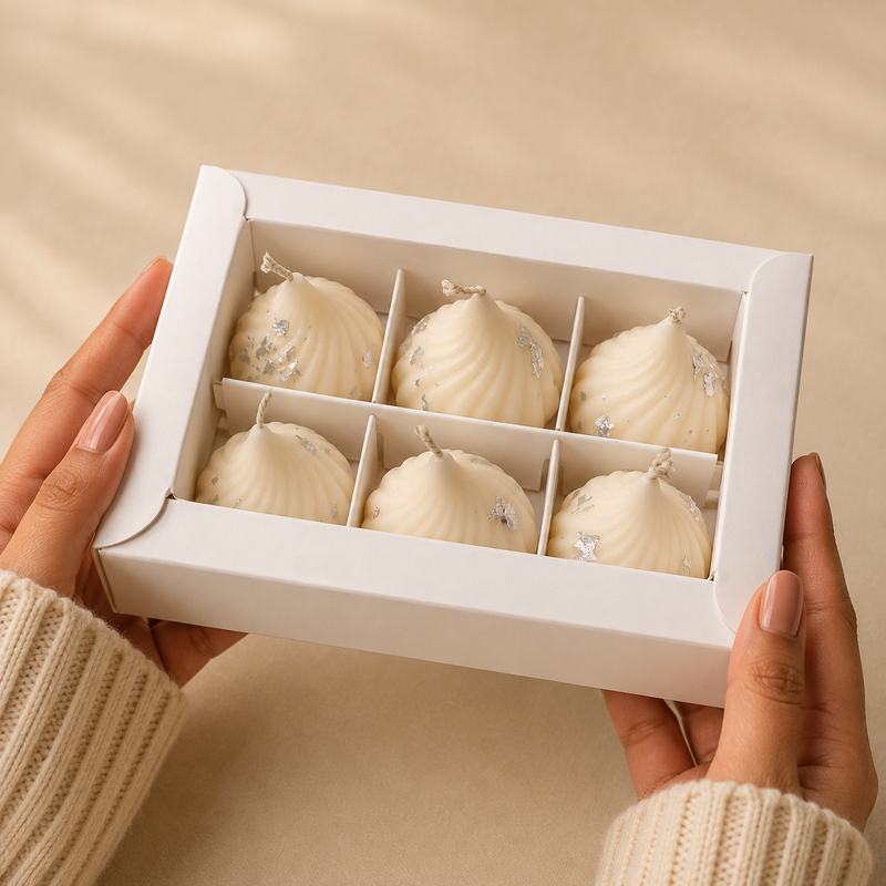 White Modak Candle ( Pack of 6 )